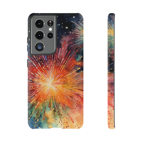 Summer Fireworks in Watercolor - Impact Resistant Phone Case
